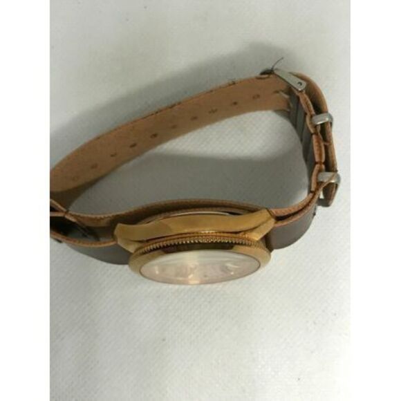 Fossil AM4511 Cecile Womens Brown Leather Analog Rose Gold Dial Quartz Watch Ff1 - Picture 5 of 9